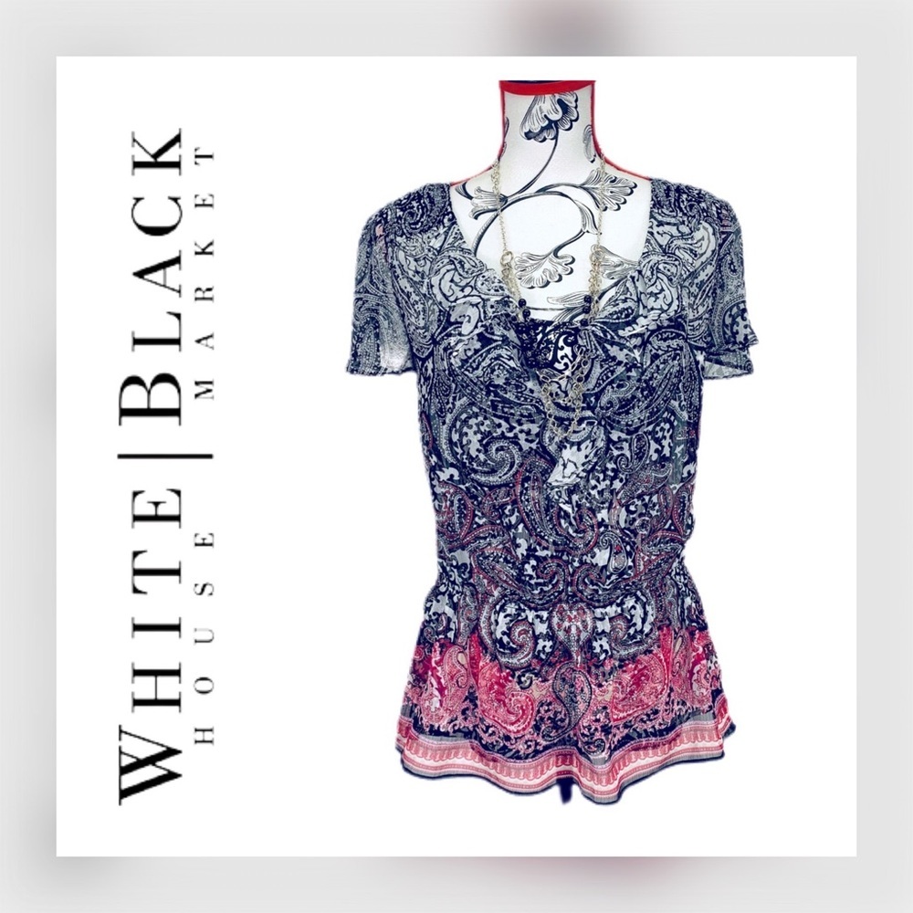 🖤 WHBM || 2PC Sheet Peplum Top